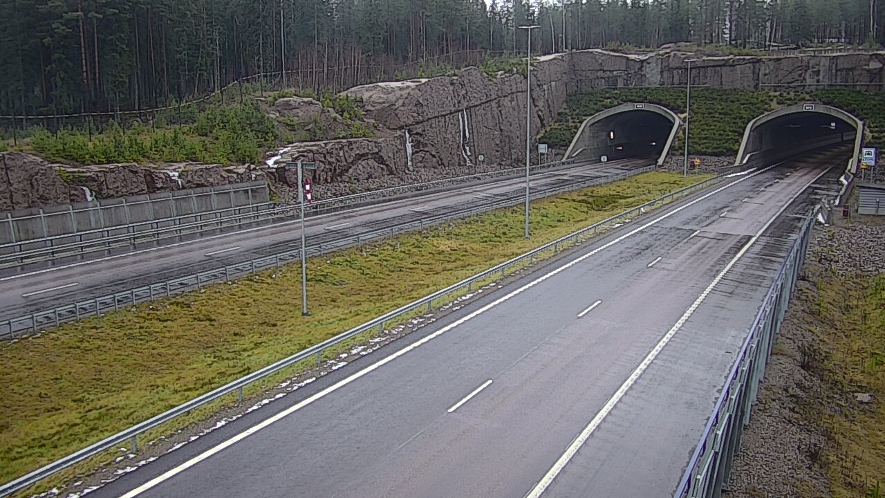 Weather Camera Image Väg 7 Vederlax, Vaalimaan tunneli, suuaukko väst, Virolahti, Kymenlaakso