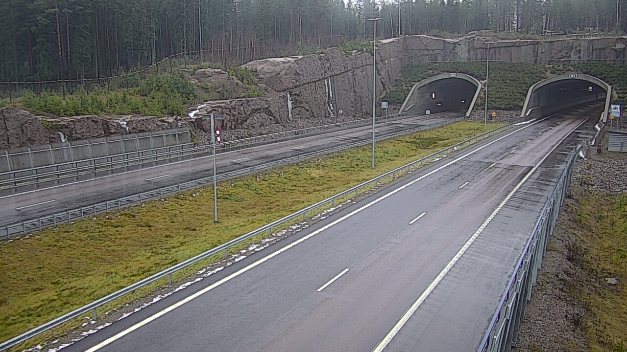 Weather Camera Image Väg 7 Vederlax, Vaalimaan tunneli, suuaukko väst, Virolahti, Kymenlaakso