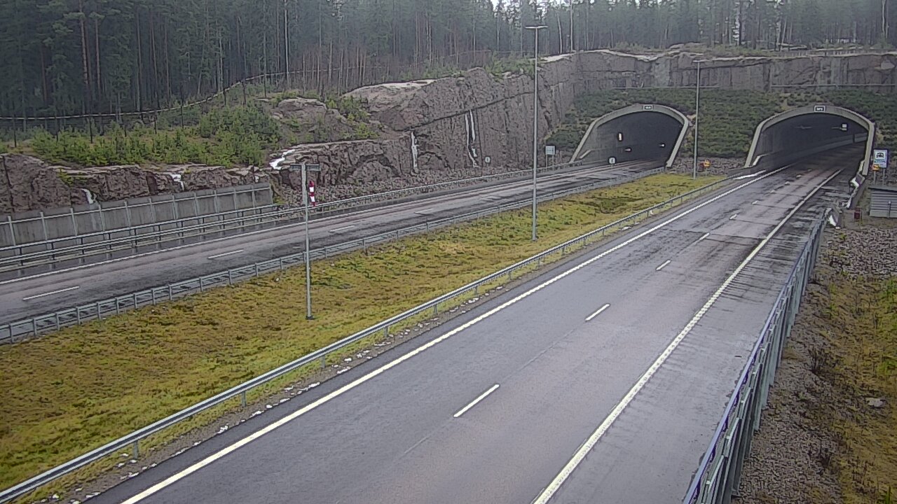 Weather Camera Image Väg 7 Vederlax, Vaalimaan tunneli, suuaukko väst, Virolahti, Kymenlaakso
