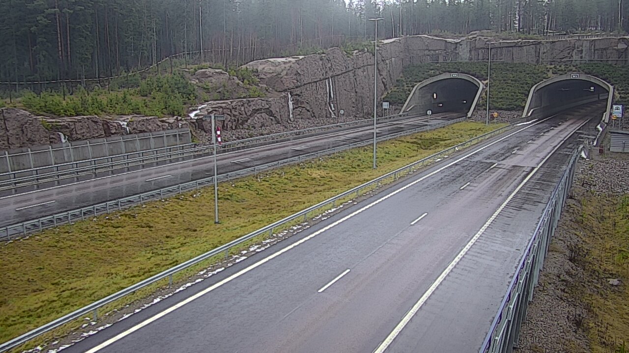 Weather Camera Image Väg 7 Vederlax, Vaalimaan tunneli, suuaukko väst, Virolahti, Kymenlaakso