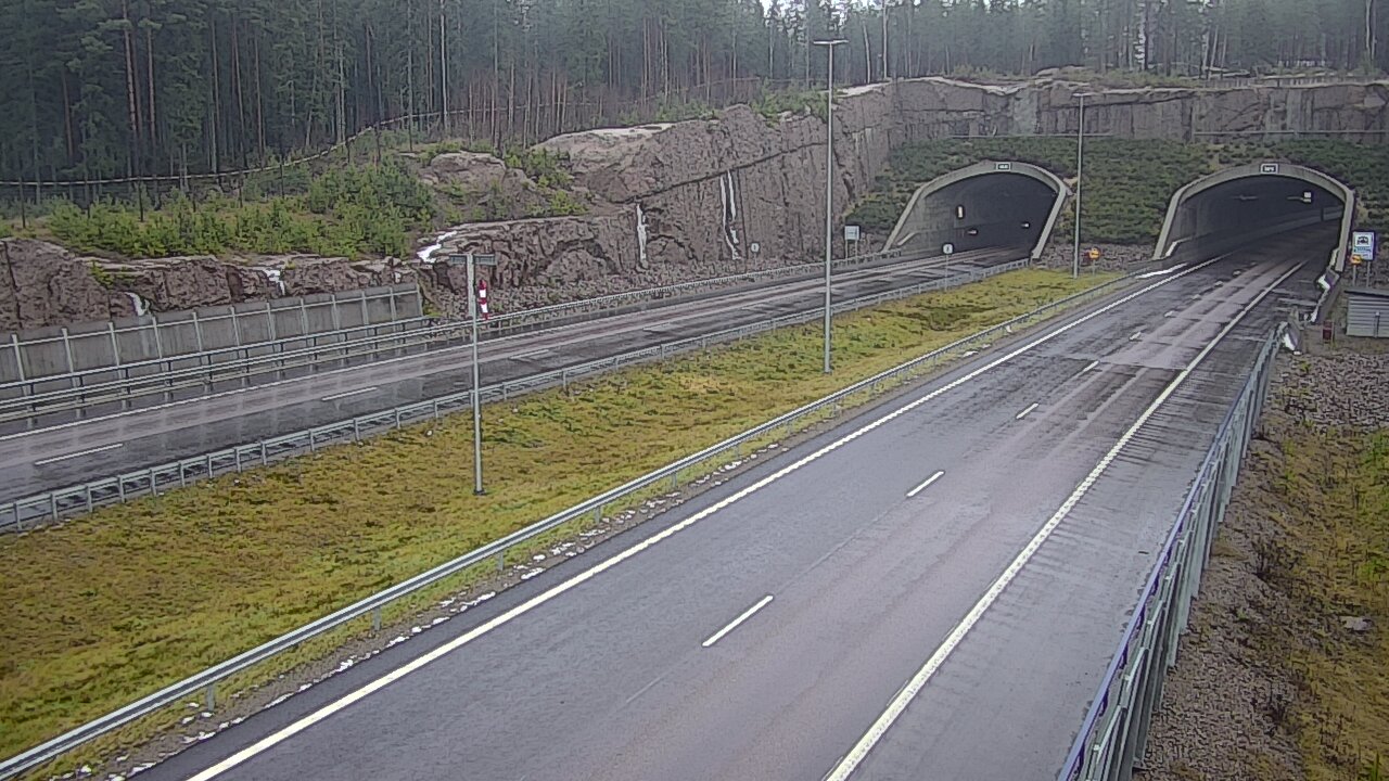 Weather Camera Image Väg 7 Vederlax, Vaalimaan tunneli, suuaukko väst, Virolahti, Kymenlaakso