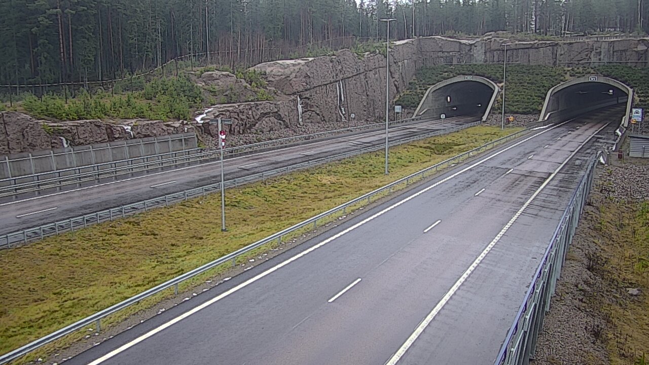 Weather Camera Image Väg 7 Vederlax, Vaalimaan tunneli, suuaukko väst, Virolahti, Kymenlaakso
