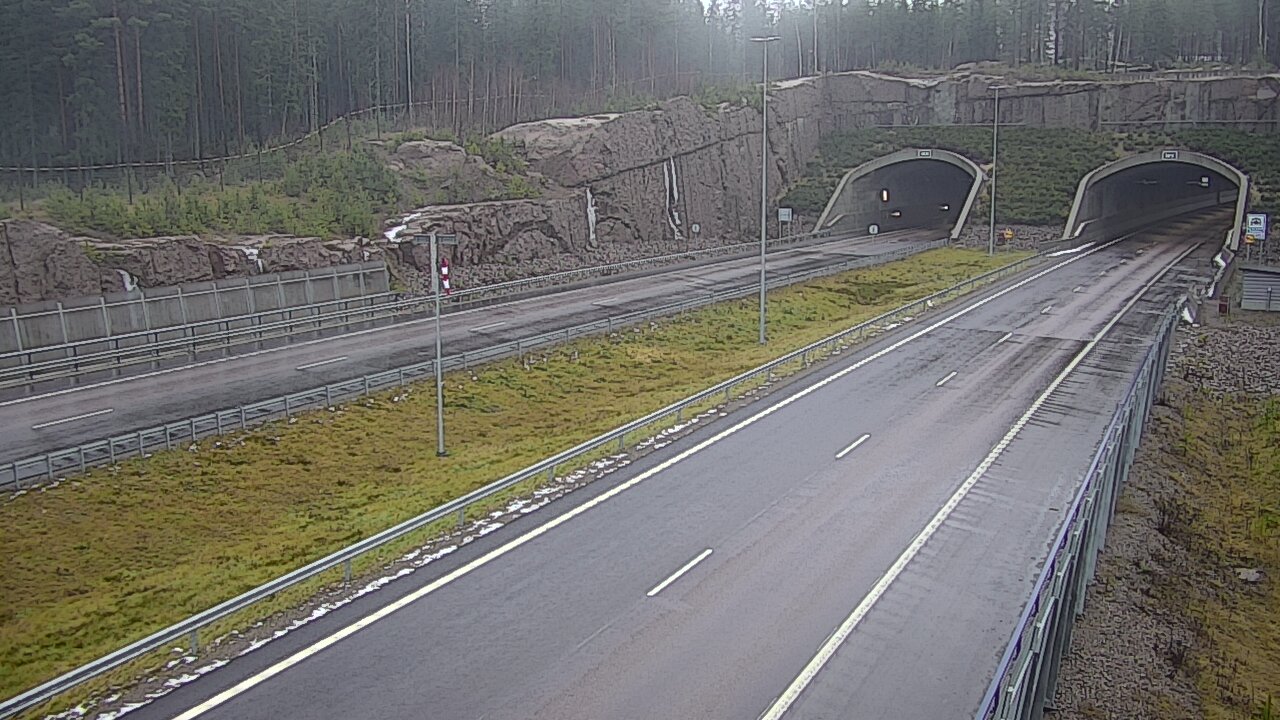 Weather Camera Image Väg 7 Vederlax, Vaalimaan tunneli, suuaukko väst, Virolahti, Kymenlaakso