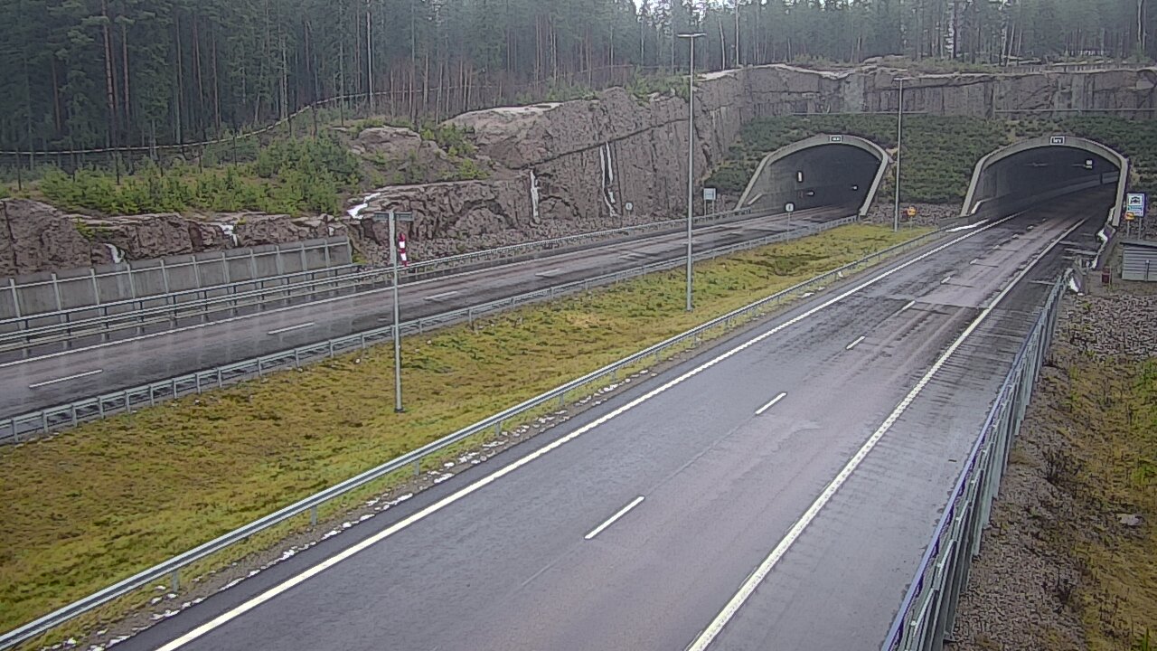 Weather Camera Image Väg 7 Vederlax, Vaalimaan tunneli, suuaukko väst, Virolahti, Kymenlaakso