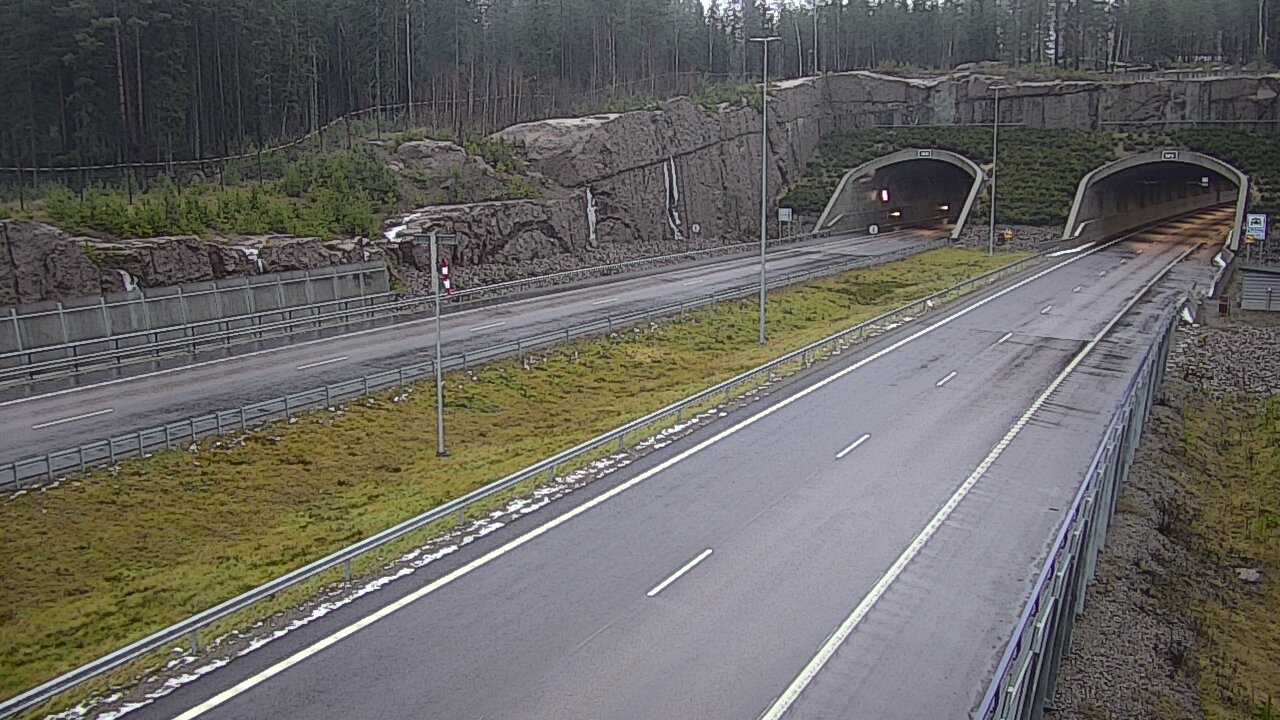Weather Camera Image Väg 7 Vederlax, Vaalimaan tunneli, suuaukko väst, Virolahti, Kymenlaakso