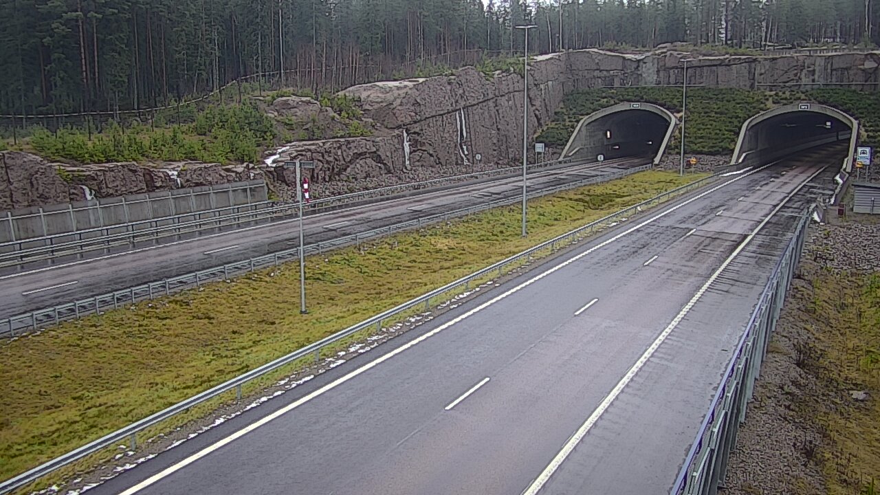 Weather Camera Image Väg 7 Vederlax, Vaalimaan tunneli, suuaukko väst, Virolahti, Kymenlaakso