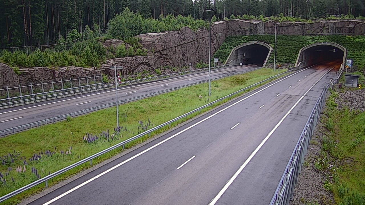 Weather Camera Image Road 7 Virolahti, Vaalimaan tunneli, suuaukko west, Virolahti, Kymenlaakso