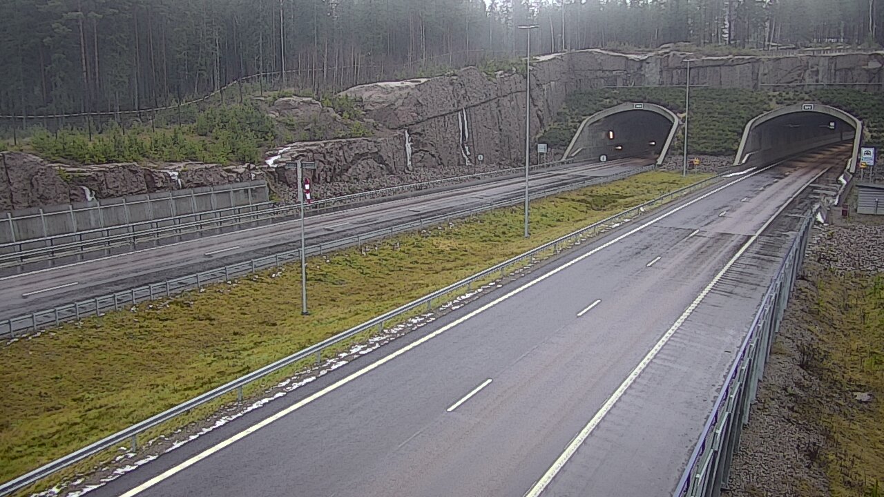 Weather Camera Image Väg 7 Vederlax, Vaalimaan tunneli, suuaukko väst, Virolahti, Kymenlaakso