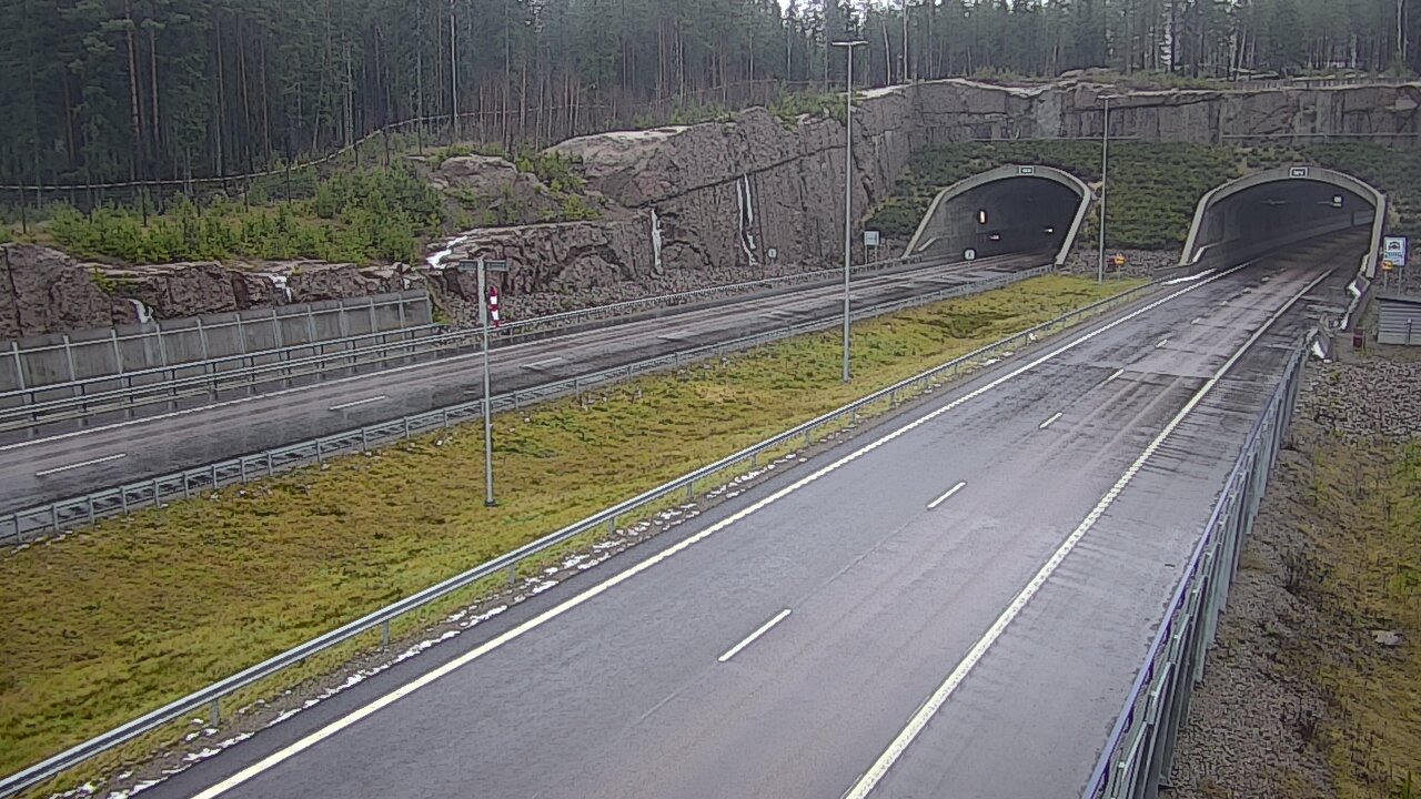 Weather Camera Image Väg 7 Vederlax, Vaalimaan tunneli, suuaukko väst, Virolahti, Kymenlaakso