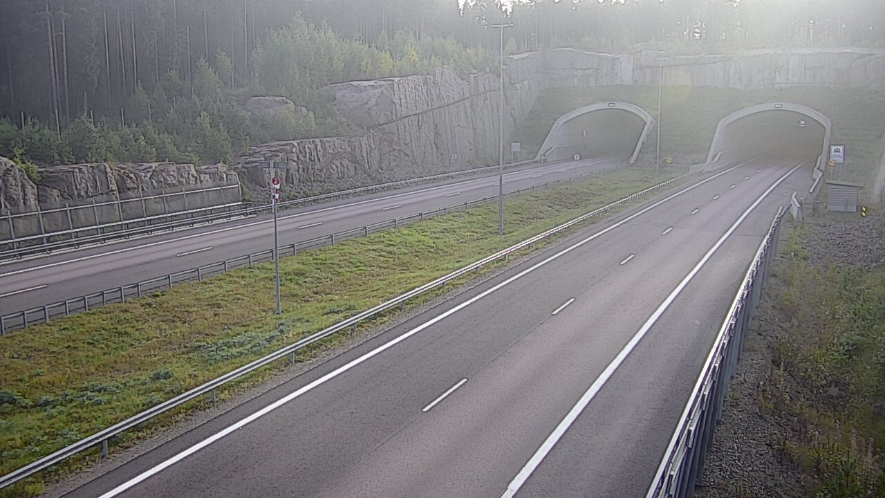 Weather Camera Image Road 7 Virolahti, Vaalimaan tunneli, suuaukko west, Virolahti, Kymenlaakso