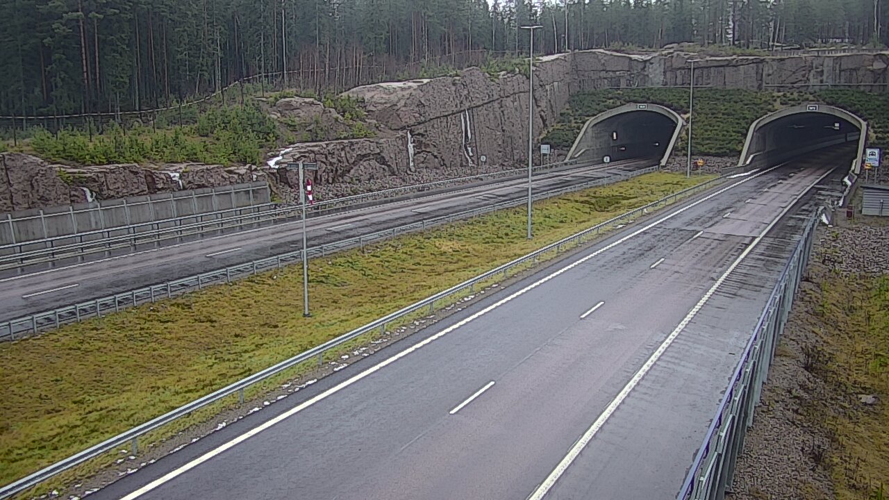 Weather Camera Image Väg 7 Vederlax, Vaalimaan tunneli, suuaukko väst, Virolahti, Kymenlaakso