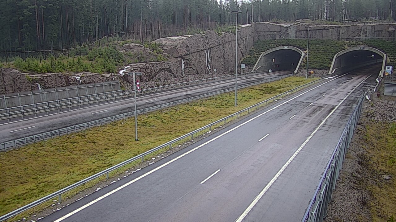 Weather Camera Image Väg 7 Vederlax, Vaalimaan tunneli, suuaukko väst, Virolahti, Kymenlaakso