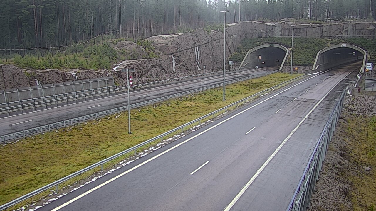 Weather Camera Image Väg 7 Vederlax, Vaalimaan tunneli, suuaukko väst, Virolahti, Kymenlaakso