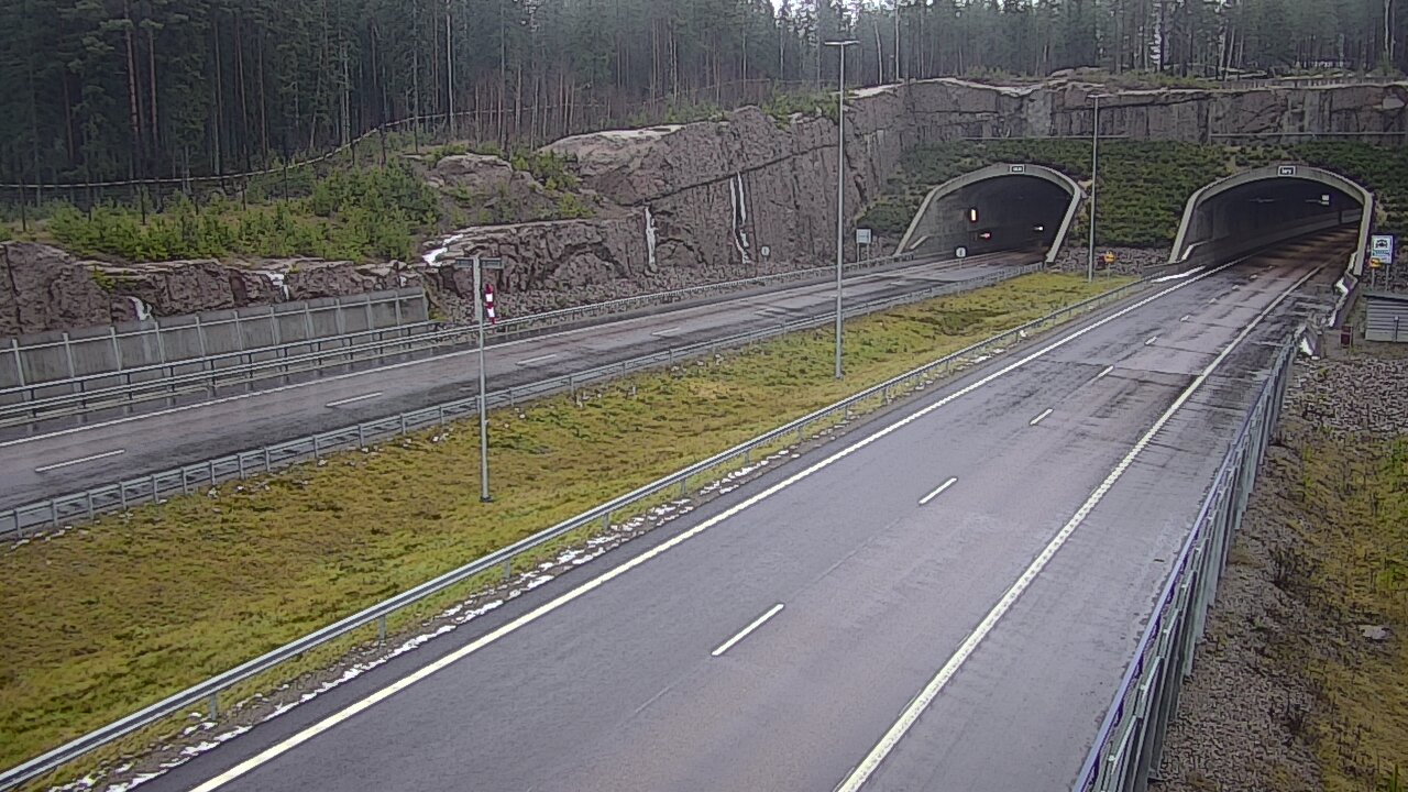 Weather Camera Image Väg 7 Vederlax, Vaalimaan tunneli, suuaukko väst, Virolahti, Kymenlaakso