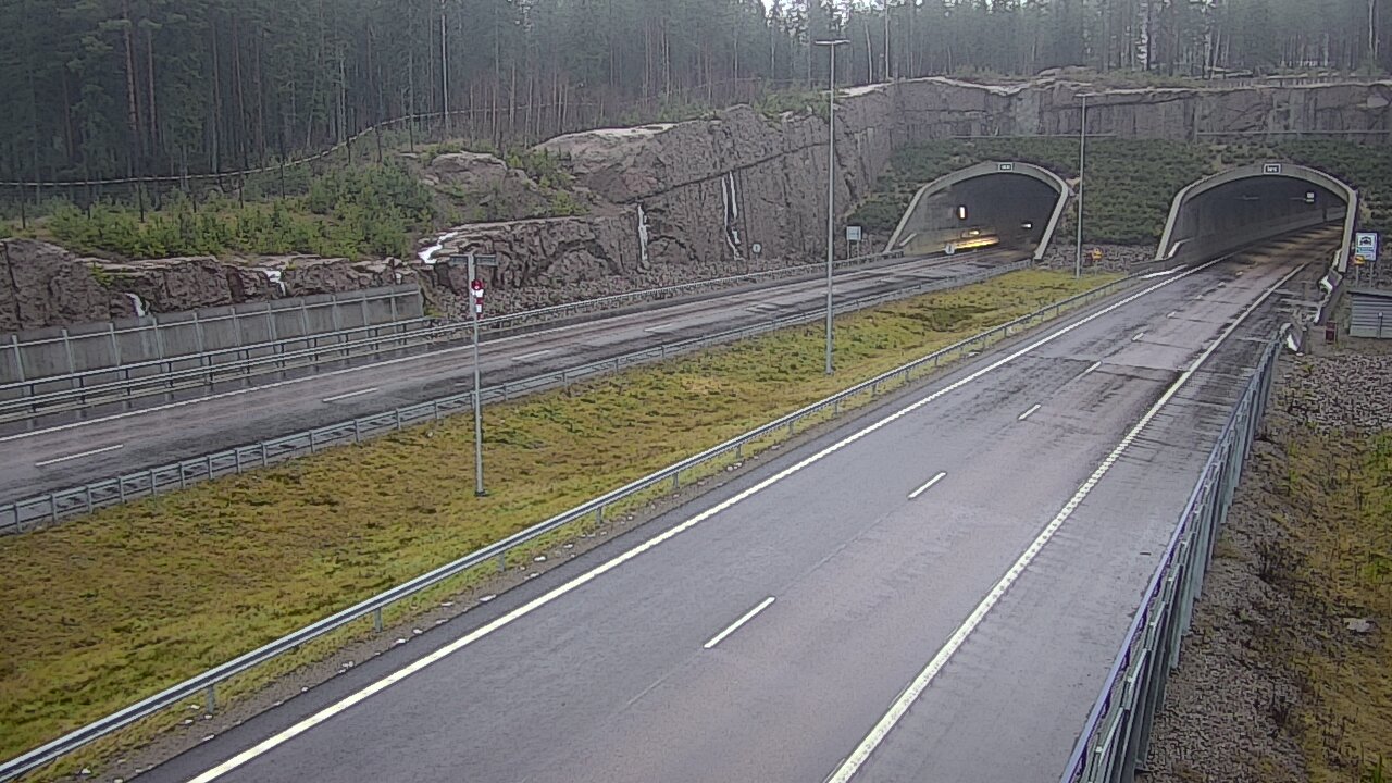 Weather Camera Image Väg 7 Vederlax, Vaalimaan tunneli, suuaukko väst, Virolahti, Kymenlaakso