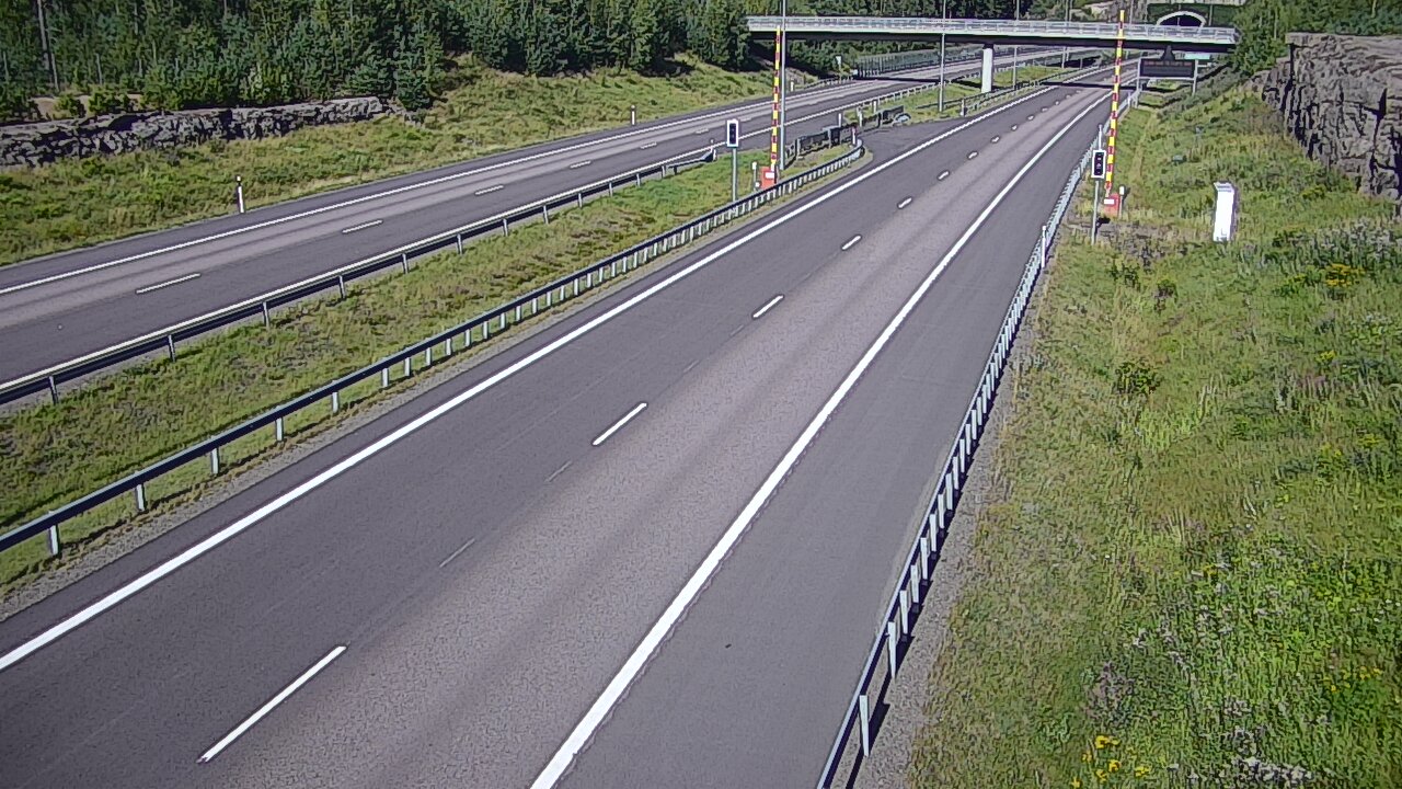 Kelikamerat Kuva Tie 7 Virolahti, Vaalimaan tunneli, puomi länsi, Virolahti, Kymenlaakso