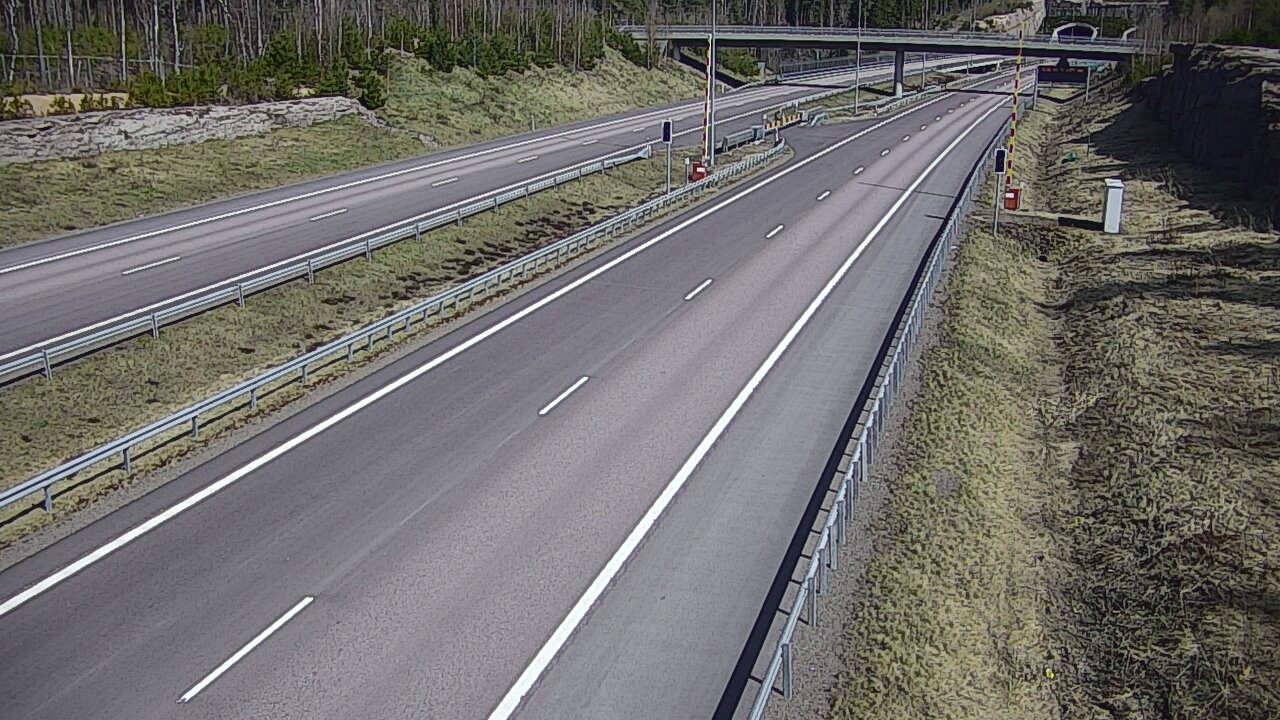 Kelikamerat Kuva Tie 7 Virolahti, Vaalimaan tunneli, puomi länsi, Virolahti, Kymenlaakso