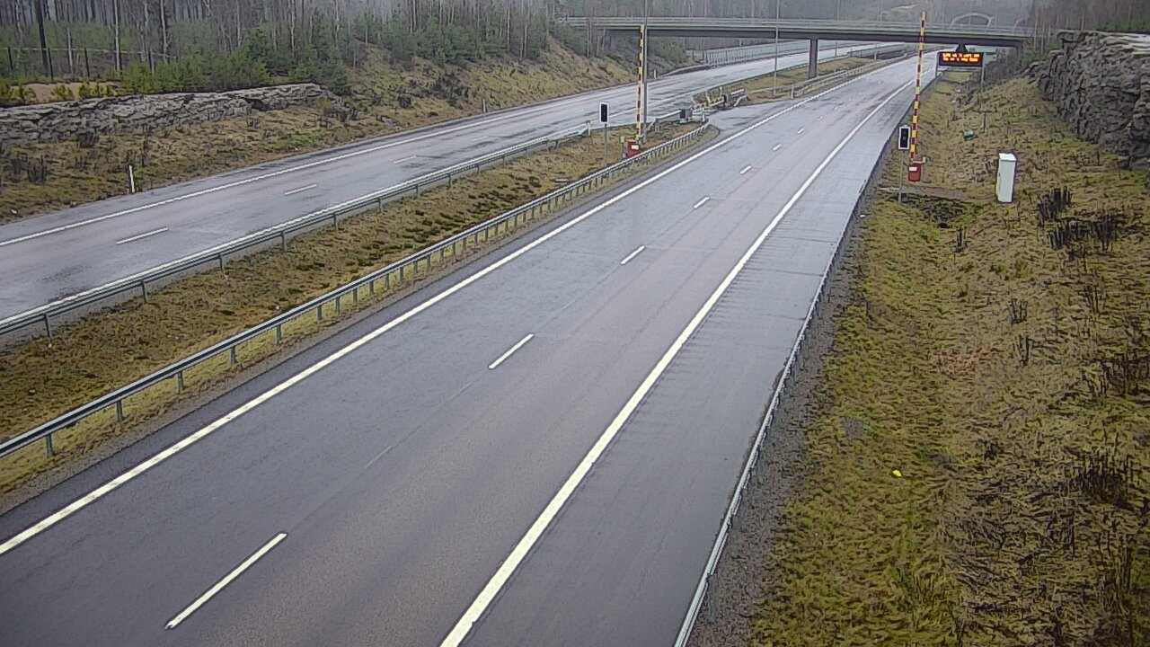 Weather Camera Image Väg 7 Vederlax, Vaalimaan tunneli, bom väst, Virolahti, Kymenlaakso