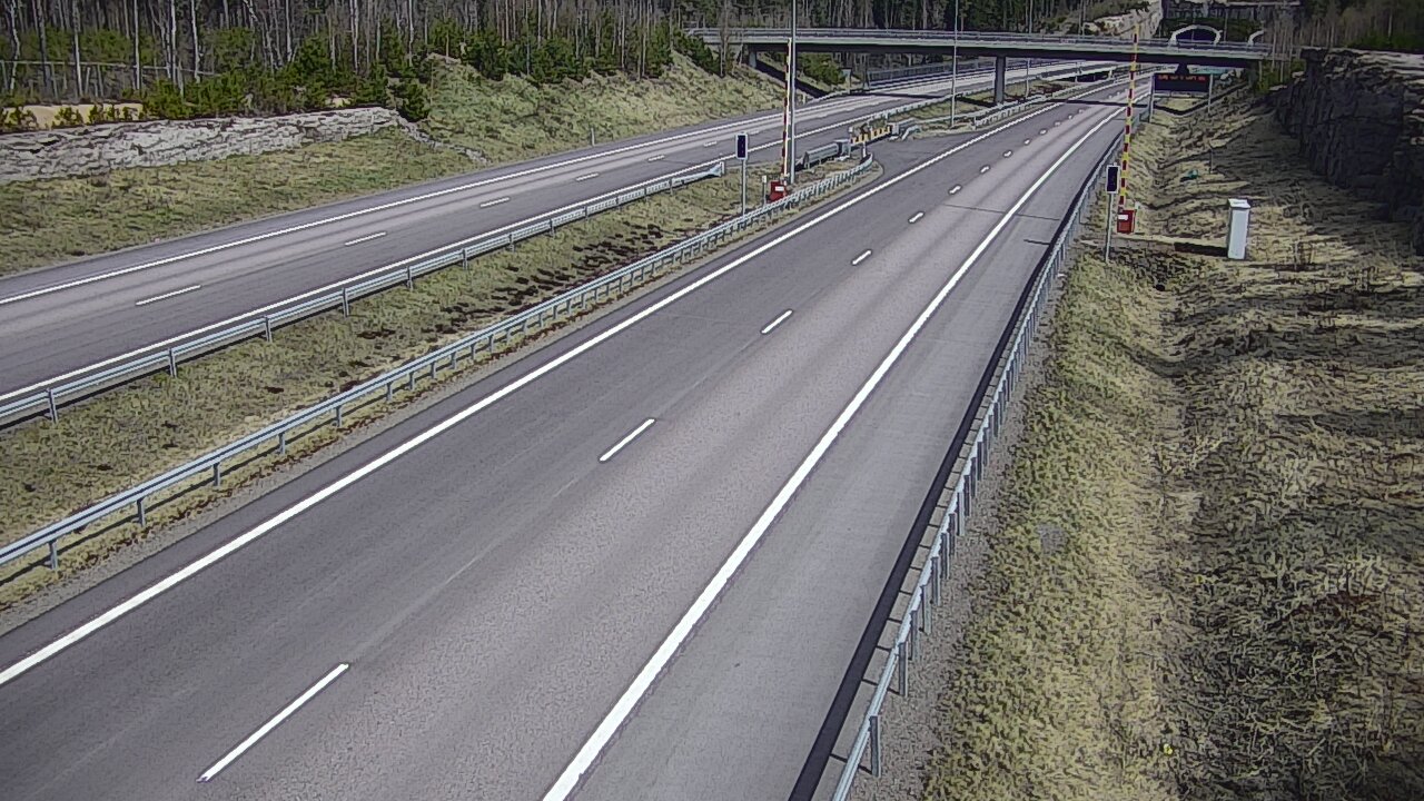 Kelikamerat Kuva Tie 7 Virolahti, Vaalimaan tunneli, puomi länsi, Virolahti, Kymenlaakso