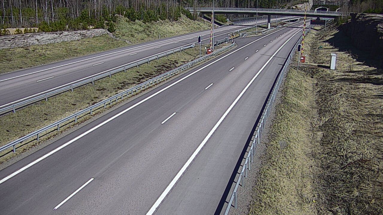 Kelikamerat Kuva Tie 7 Virolahti, Vaalimaan tunneli, puomi länsi, Virolahti, Kymenlaakso