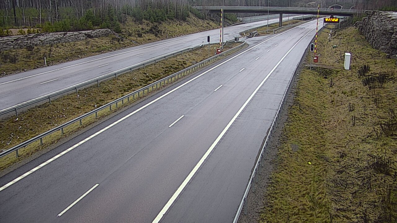 Weather Camera Image Väg 7 Vederlax, Vaalimaan tunneli, bom väst, Virolahti, Kymenlaakso