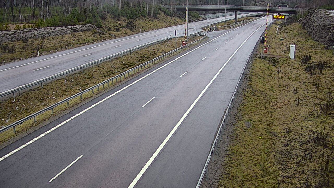 Weather Camera Image Väg 7 Vederlax, Vaalimaan tunneli, bom väst, Virolahti, Kymenlaakso