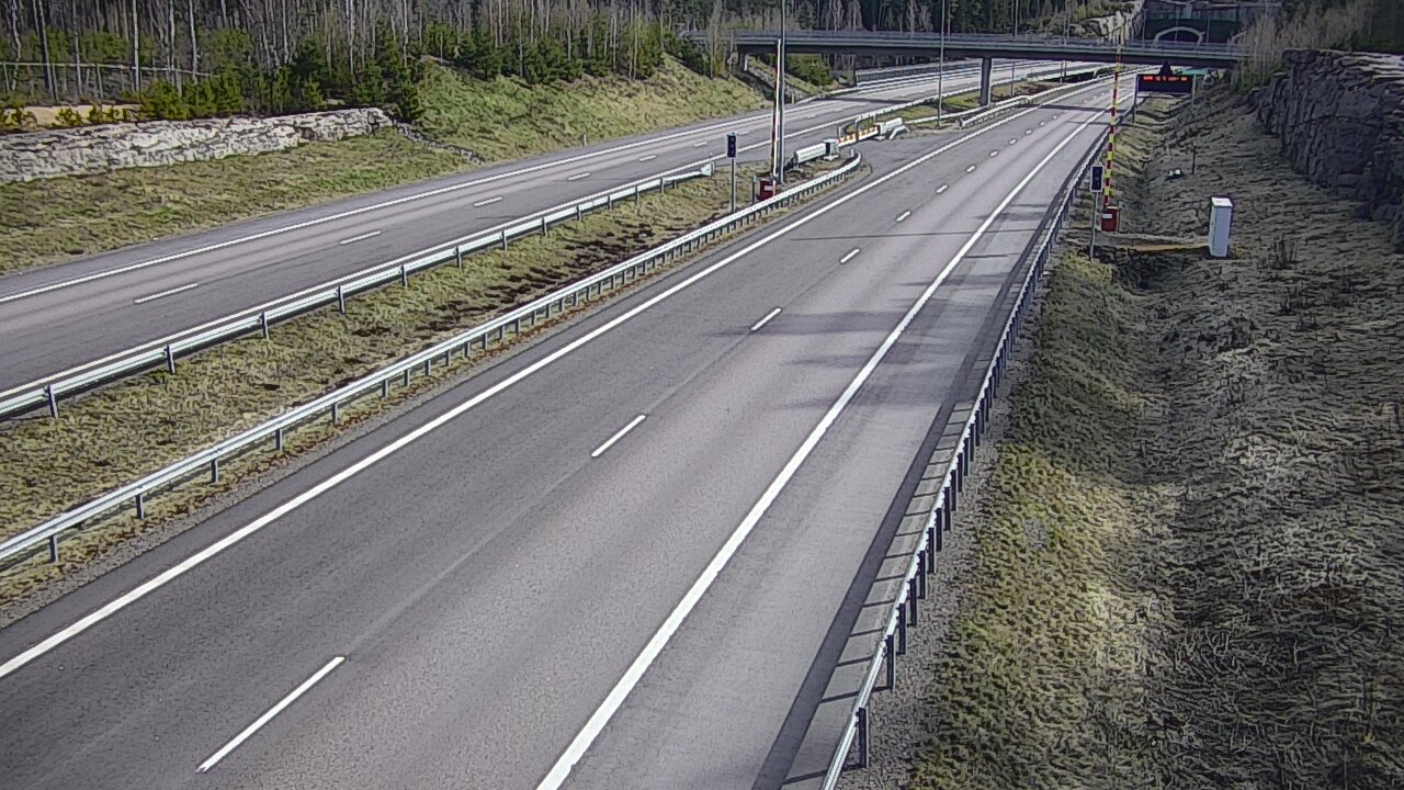 Kelikamerat Kuva Tie 7 Virolahti, Vaalimaan tunneli, puomi länsi, Virolahti, Kymenlaakso