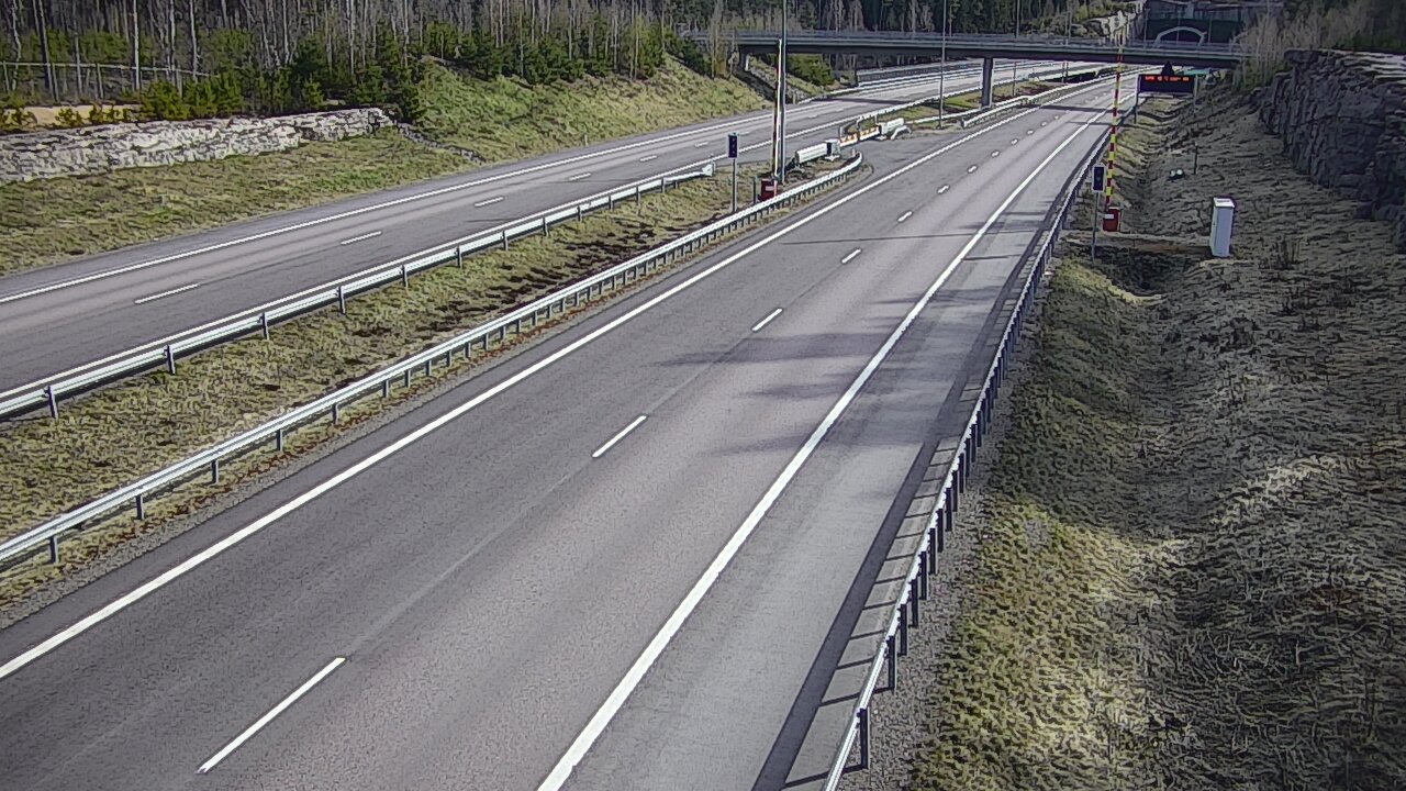 Kelikamerat Kuva Tie 7 Virolahti, Vaalimaan tunneli, puomi länsi, Virolahti, Kymenlaakso