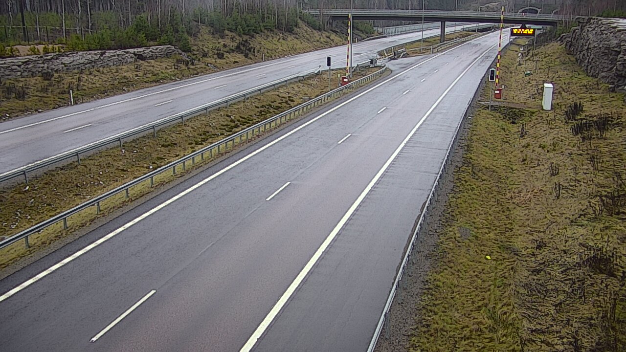 Weather Camera Image Väg 7 Vederlax, Vaalimaan tunneli, bom väst, Virolahti, Kymenlaakso