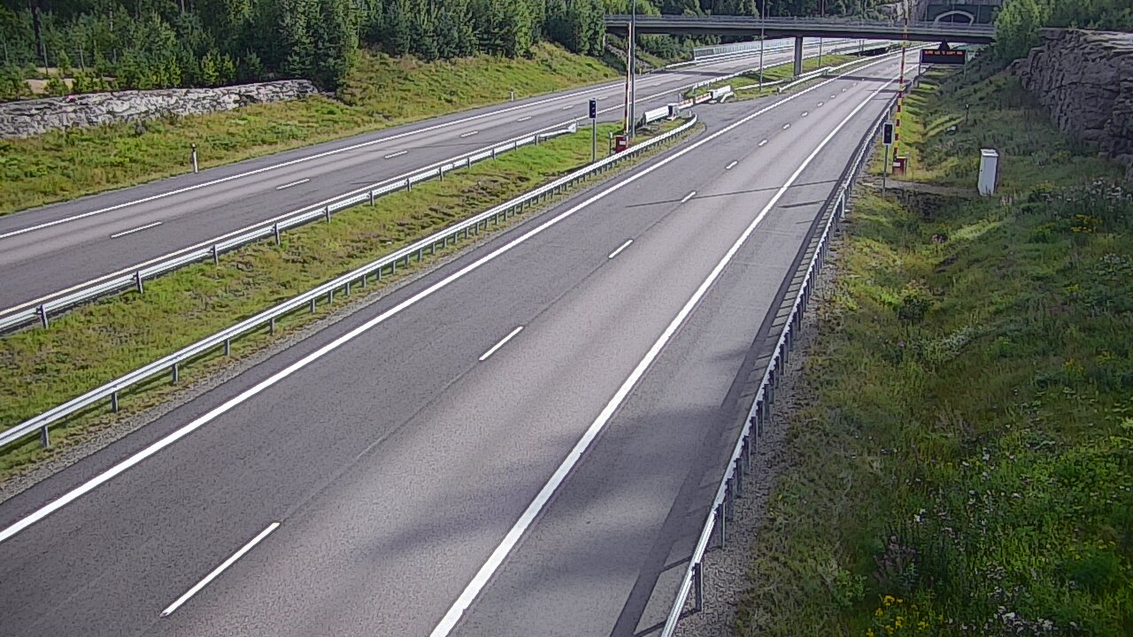 Kelikamerat Kuva Tie 7 Virolahti, Vaalimaan tunneli, puomi länsi, Virolahti, Kymenlaakso