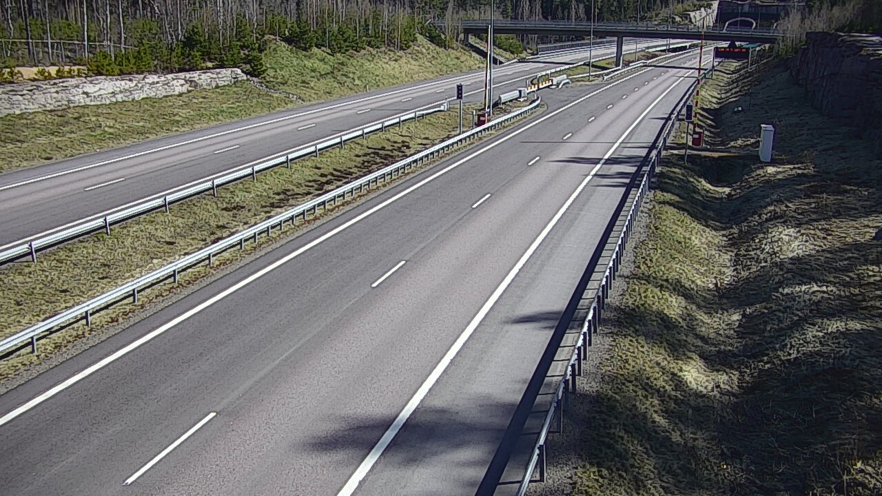 Kelikamerat Kuva Tie 7 Virolahti, Vaalimaan tunneli, puomi länsi, Virolahti, Kymenlaakso