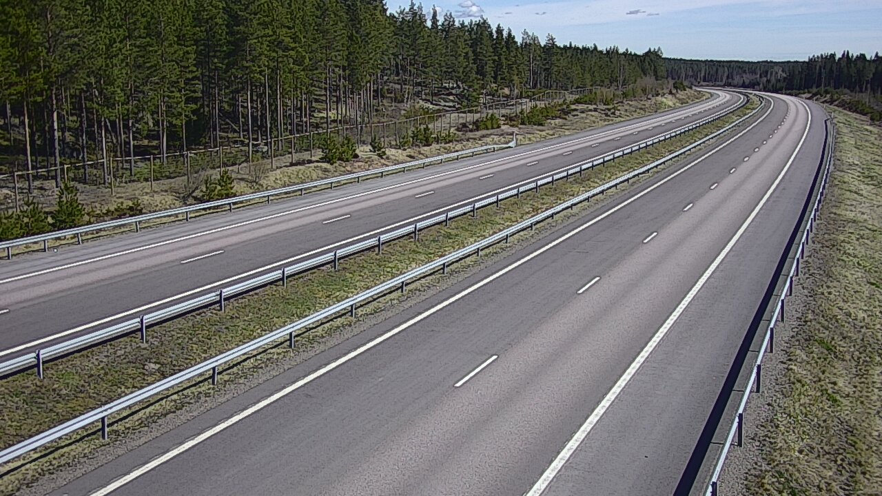 Weather Camera Image Väg 7 Vederlax, Vaalimaan tunneli, väst, Virolahti, Kymenlaakso