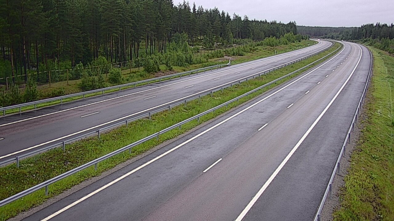 Weather Camera Image Väg 7 Vederlax, Vaalimaan tunneli, väst, Virolahti, Kymenlaakso