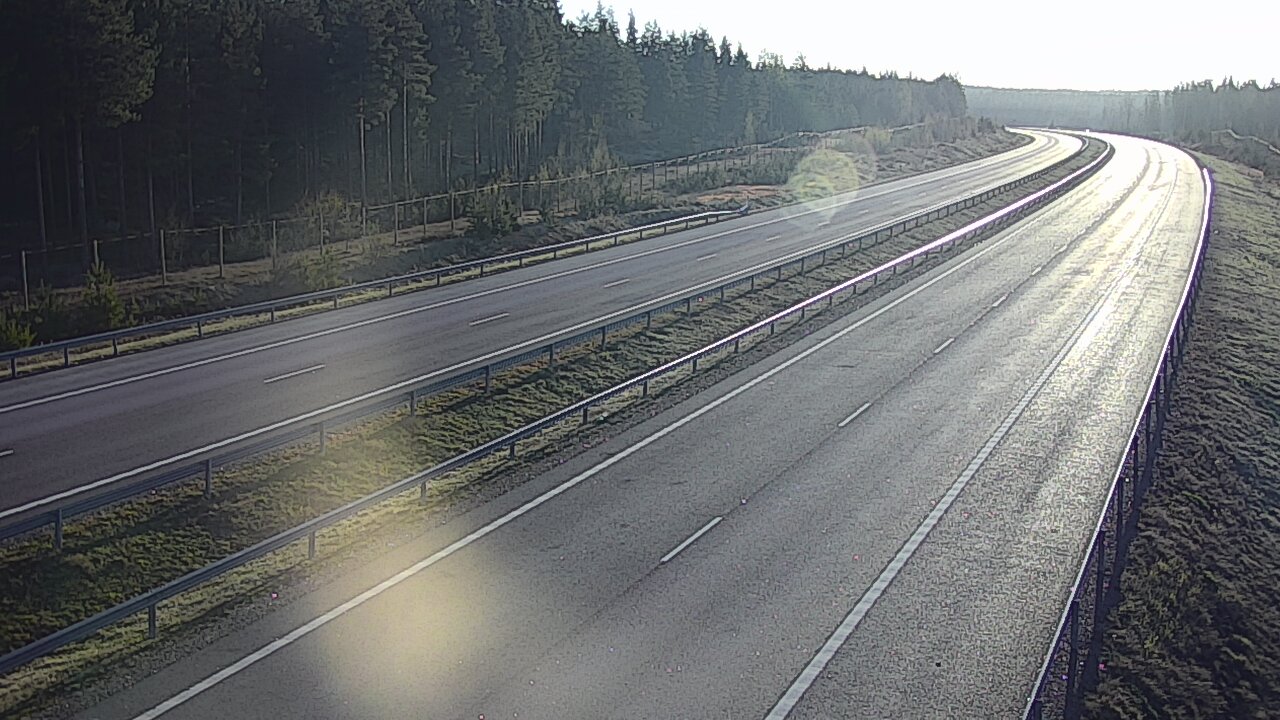Weather Camera Image Väg 7 Vederlax, Vaalimaan tunneli, väst, Virolahti, Kymenlaakso