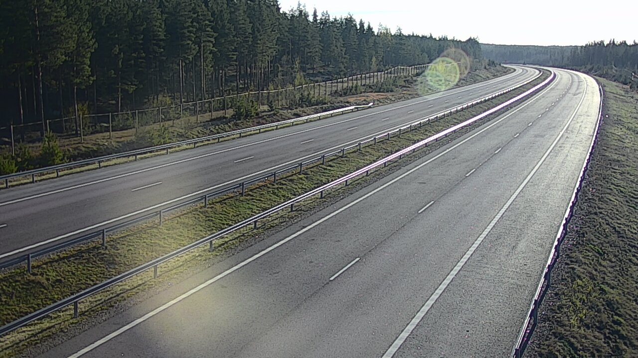 Weather Camera Image Väg 7 Vederlax, Vaalimaan tunneli, väst, Virolahti, Kymenlaakso