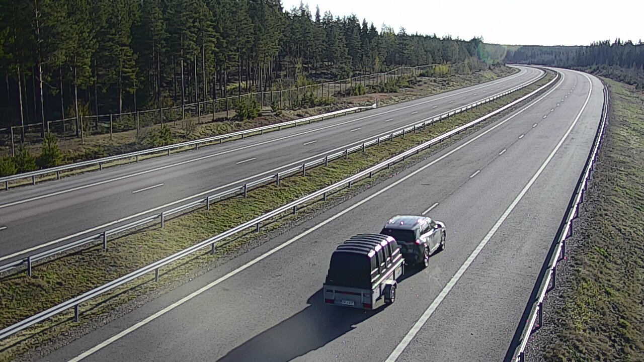 Weather Camera Image Väg 7 Vederlax, Vaalimaan tunneli, väst, Virolahti, Kymenlaakso