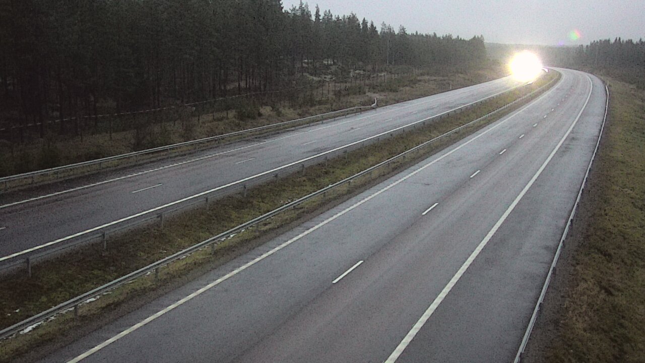 Weather Camera Image Väg 7 Vederlax, Vaalimaan tunneli, väst, Virolahti, Kymenlaakso