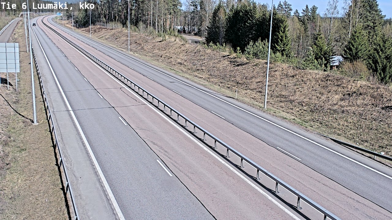 Weather Camera Image Väg 6 Luumäki, kirkko, Luumäki, Etelä-Karjala