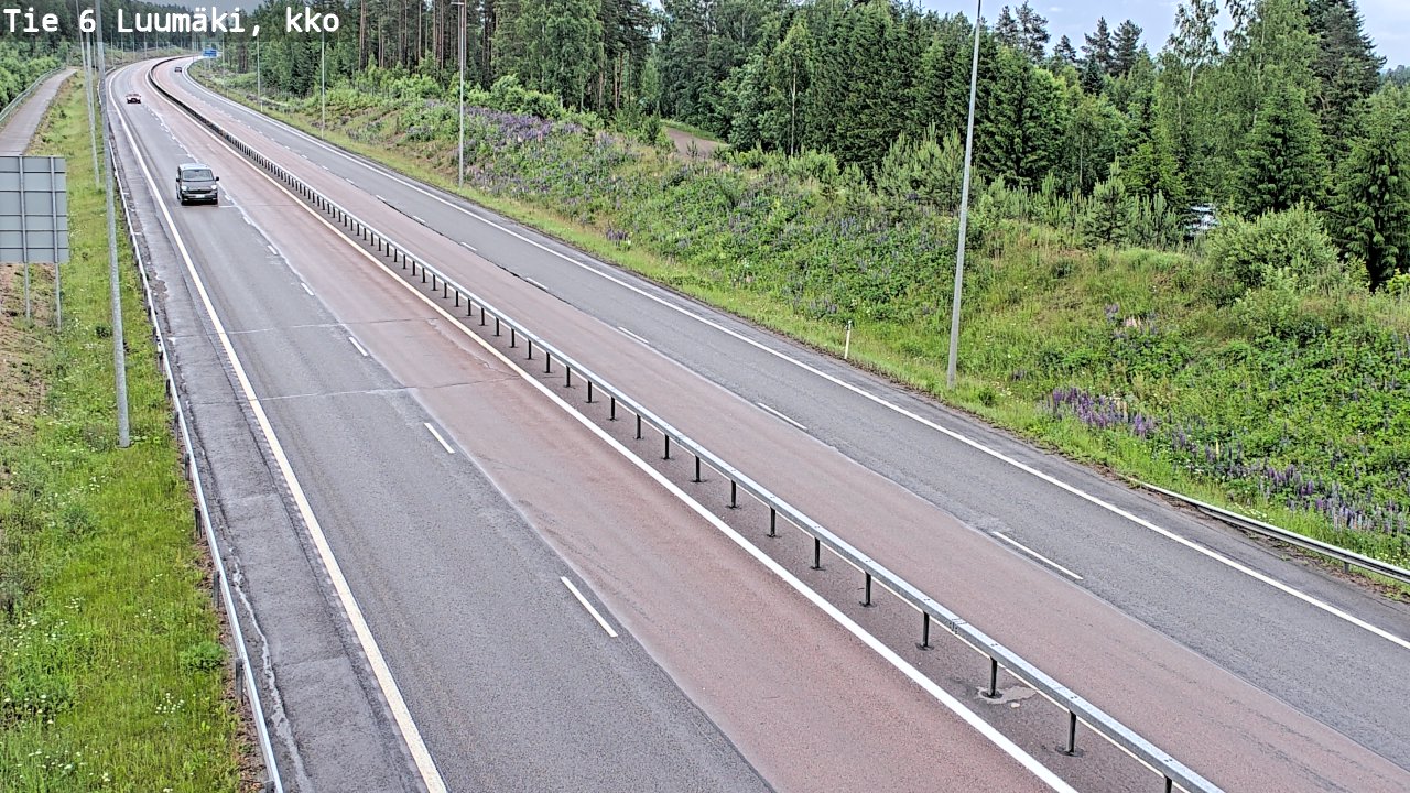 Kelikamerat Kuva Tie 6 Luumäki, kirkko, Luumäki, Etelä-Karjala