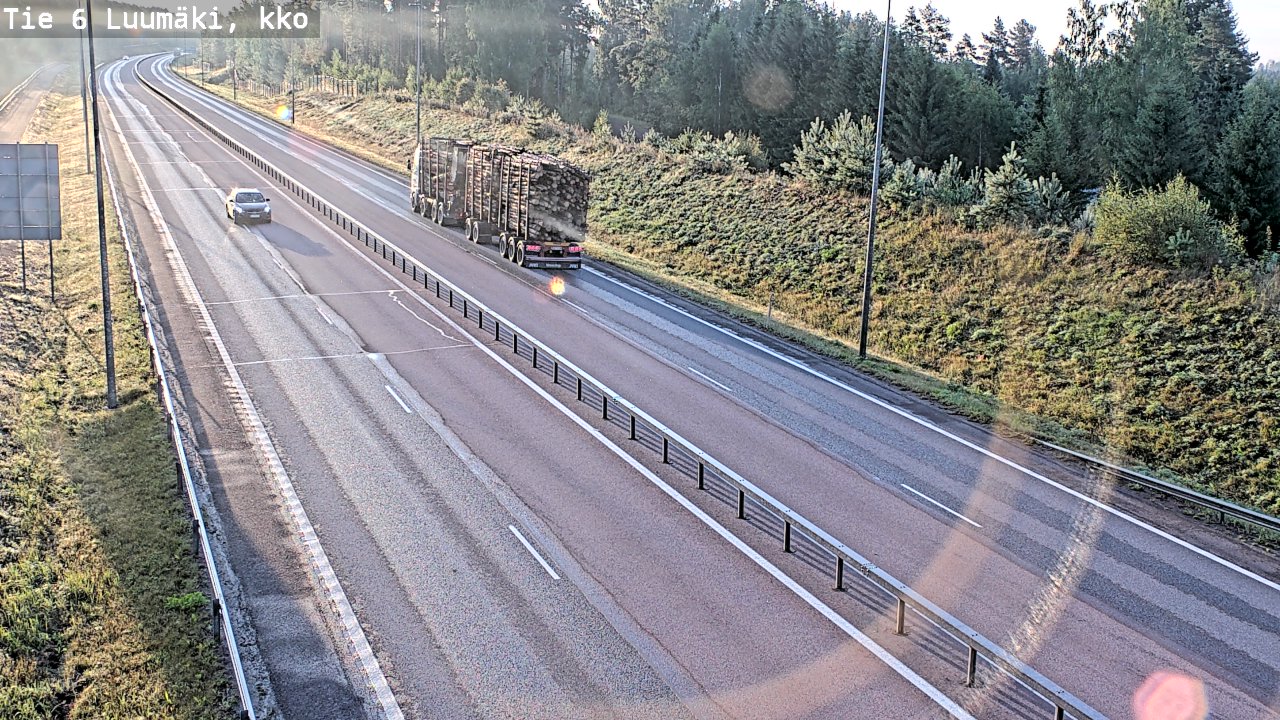 Kelikamerat Kuva Tie 6 Luumäki, kirkko, Luumäki, Etelä-Karjala