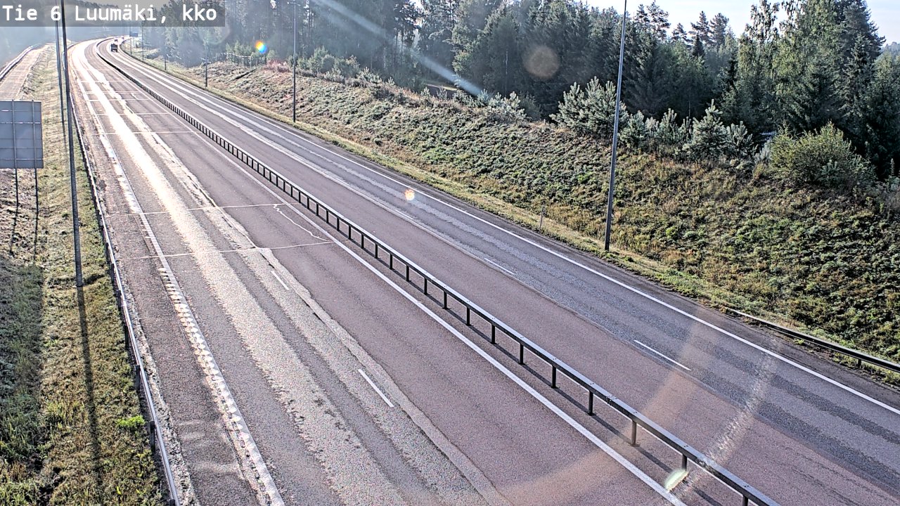 Weather Camera Image Road 6 Luumäki, kirkko, Luumäki, Etelä-Karjala