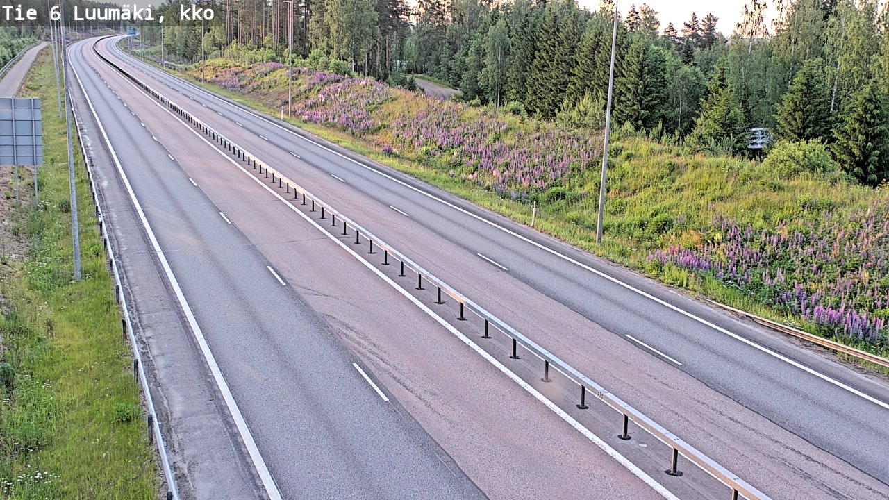 Weather Camera Image Road 6 Luumäki, kirkko, Luumäki, Etelä-Karjala