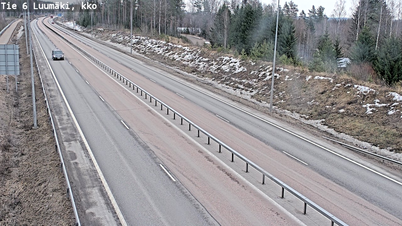 Weather Camera Image Väg 6 Luumäki, kirkko, Luumäki, Etelä-Karjala