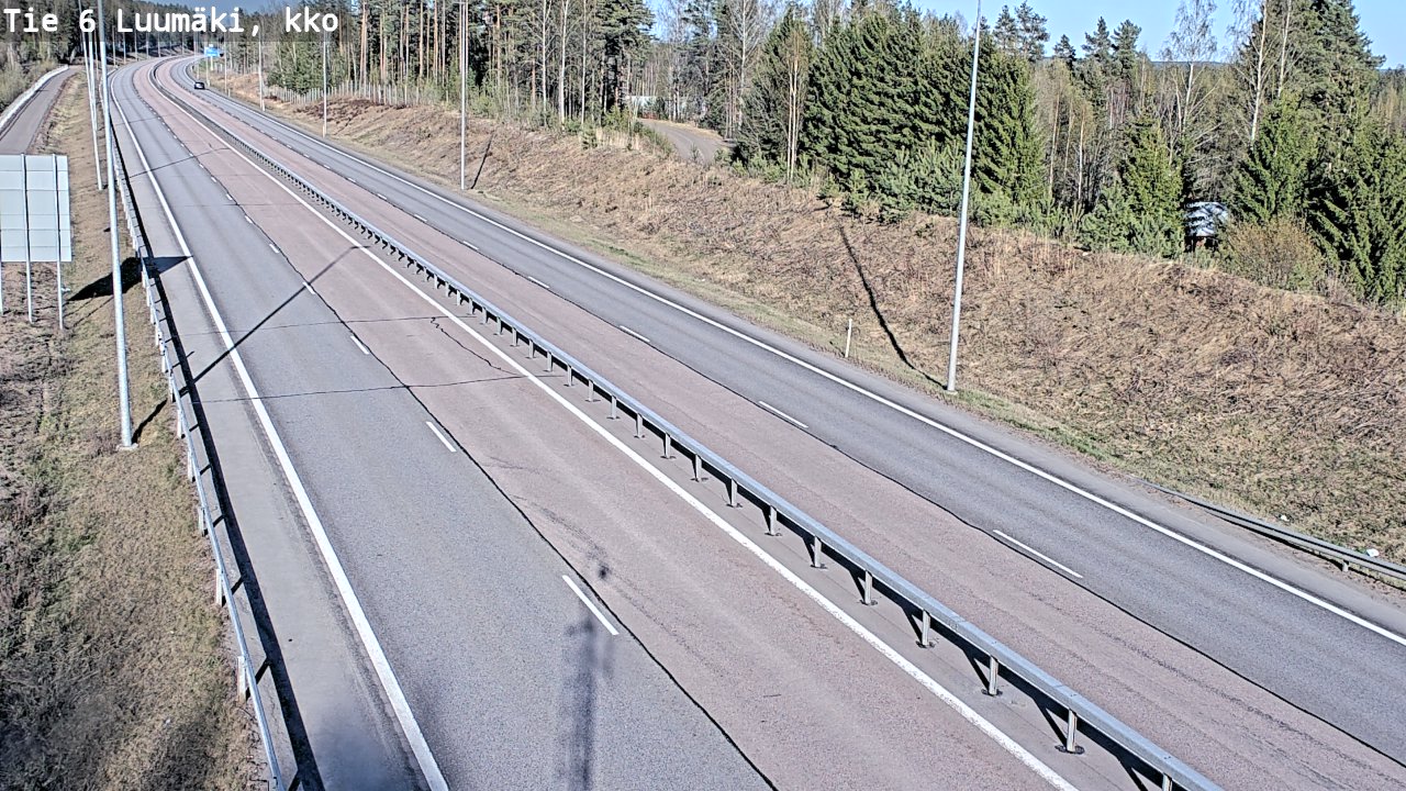 Weather Camera Image Väg 6 Luumäki, kirkko, Luumäki, Etelä-Karjala