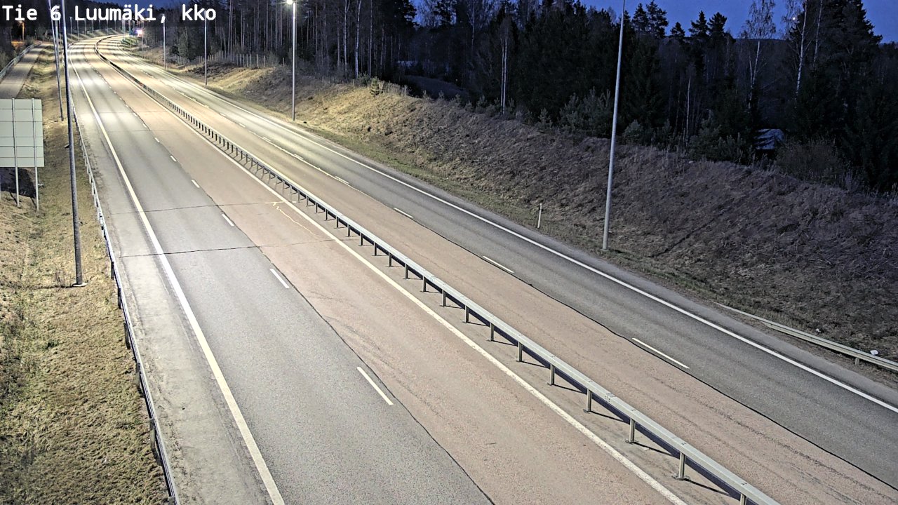 Weather Camera Image Väg 6 Luumäki, kirkko, Luumäki, Etelä-Karjala
