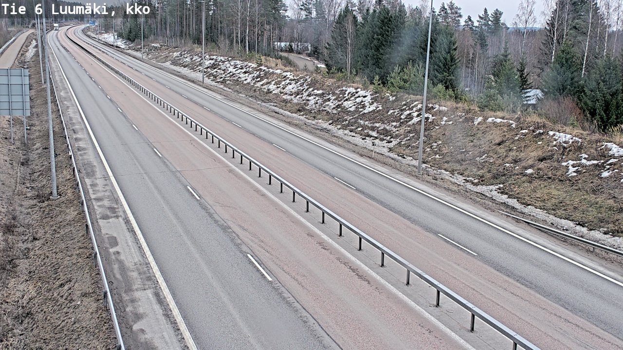 Weather Camera Image Väg 6 Luumäki, kirkko, Luumäki, Etelä-Karjala