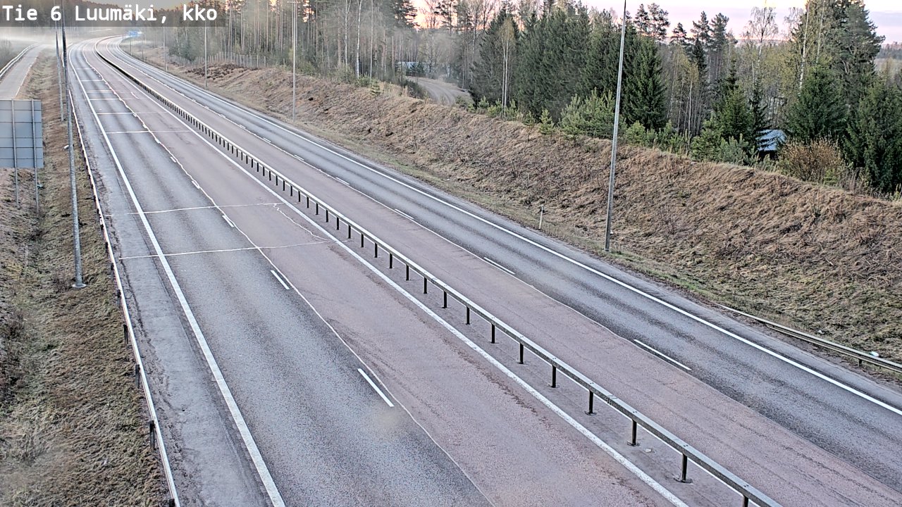 Weather Camera Image Väg 6 Luumäki, kirkko, Luumäki, Etelä-Karjala