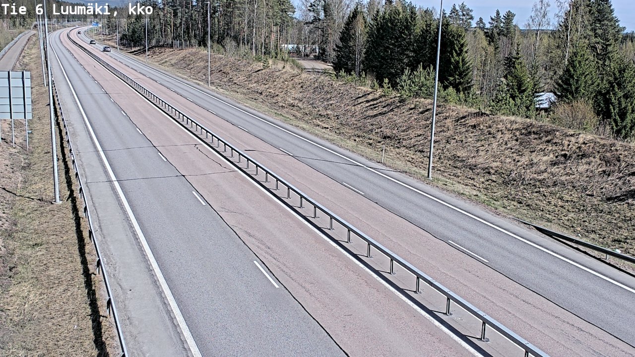 Weather Camera Image Väg 6 Luumäki, kirkko, Luumäki, Etelä-Karjala