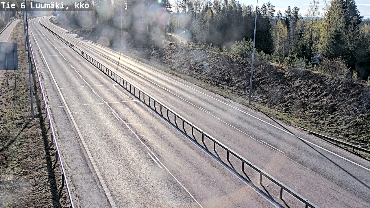 Weather Camera Image Väg 6 Luumäki, kirkko, Luumäki, Etelä-Karjala