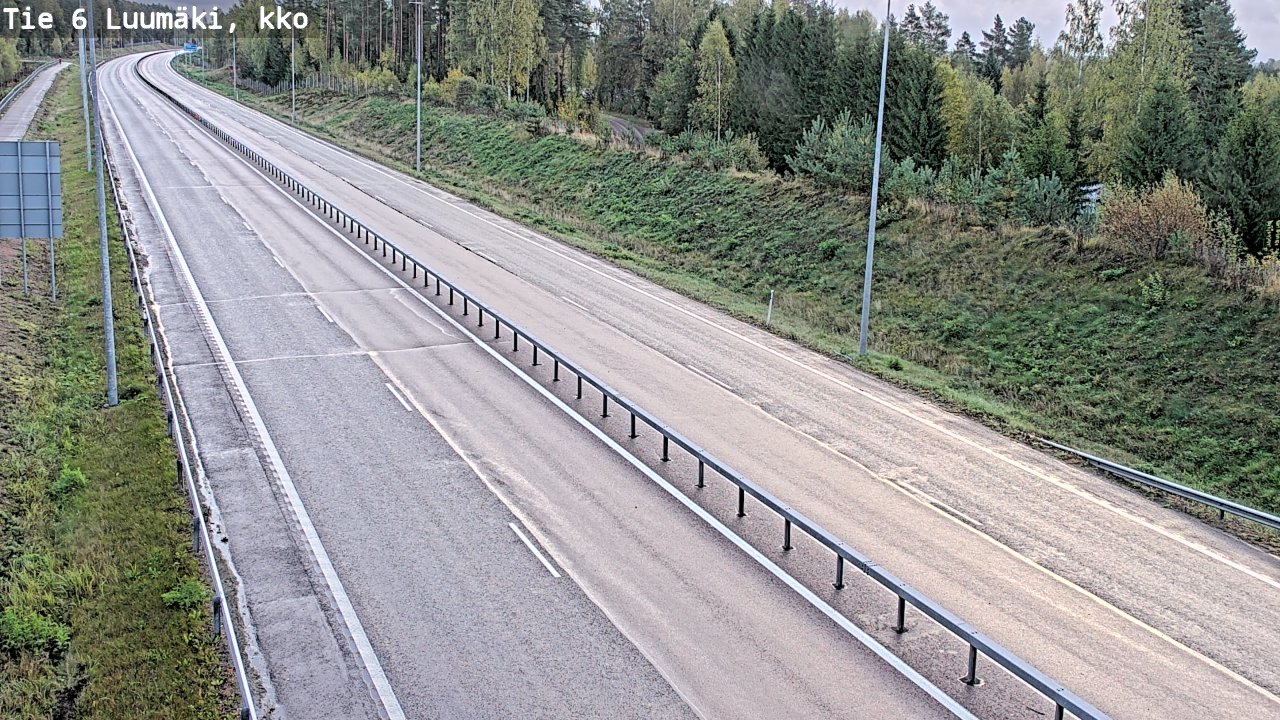 Weather Camera Image Road 6 Luumäki, kirkko, Luumäki, Etelä-Karjala